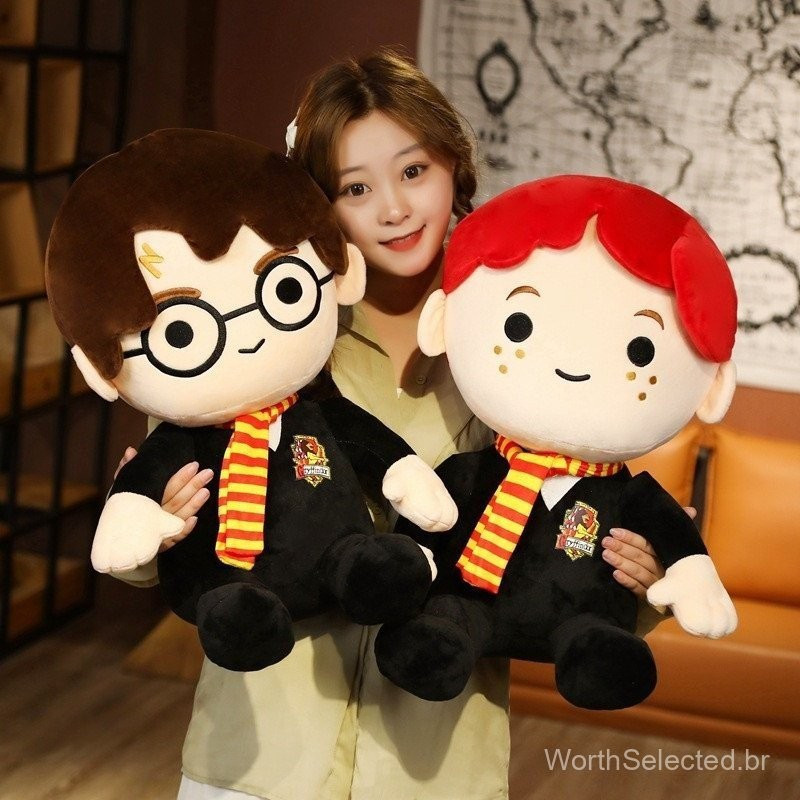 Brinquedo de Pelúcia Harry Potter de 40cm, Boneco de Anime, Decoração para Casa, Presente D2C8 U11L