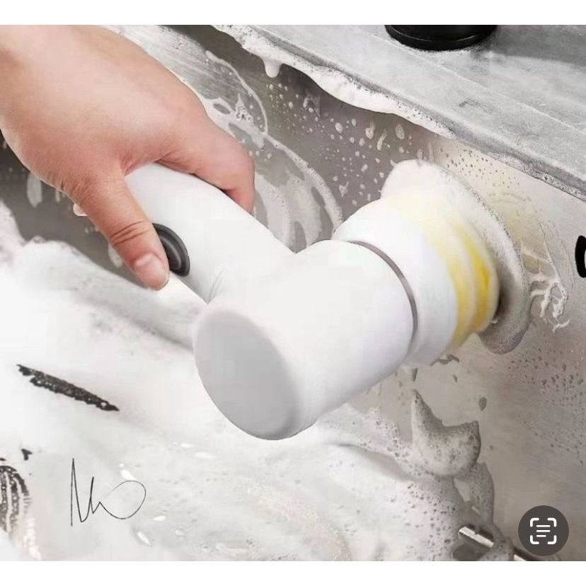 Escova Elétrica de Limpeza 5 em 1 , Sem Fio Limpador Multiuso Pratico Para Cozinha , Banheiro, Limpa Tênis