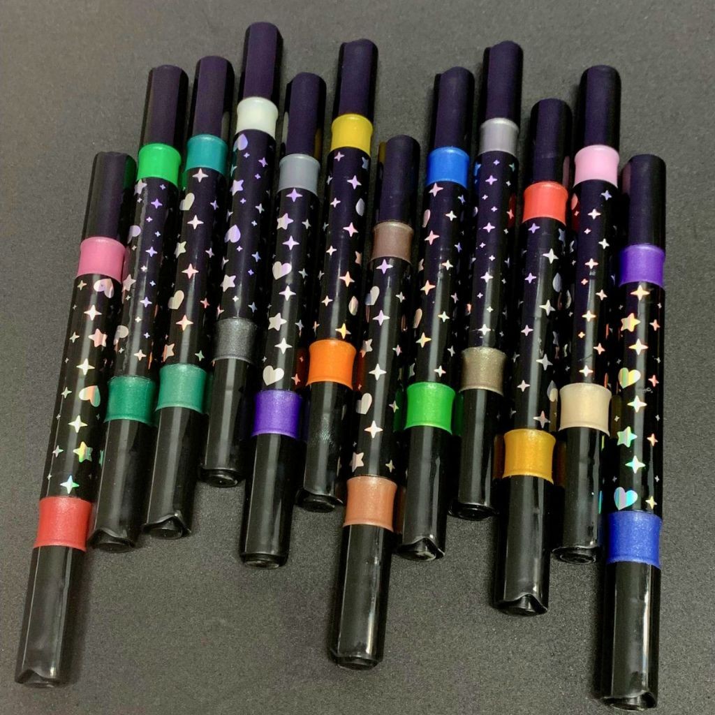 Marcador Metalizado para Colorir 24 CANETINHA COM 48 CORES Canetas Glitter Bobby Goods Canetinha Brilhante 12 Peças
