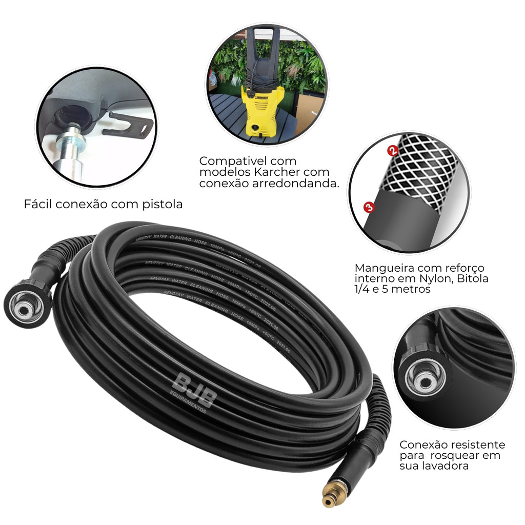 Mangueira Lavadora P/ Karcher Antiga K2500 K2 500 K2.500 K 2 500 Hd585 — imagem 2 de 2