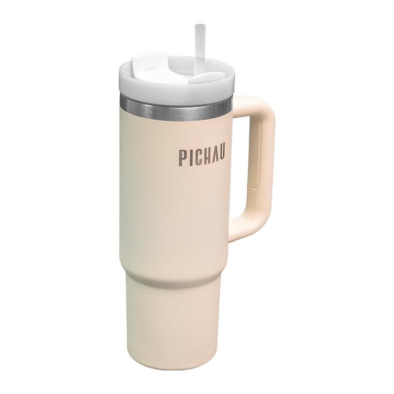 Copo Termico Pichau HR160, Com Canudo, 887ml, Bege, PG-HR160-BG01