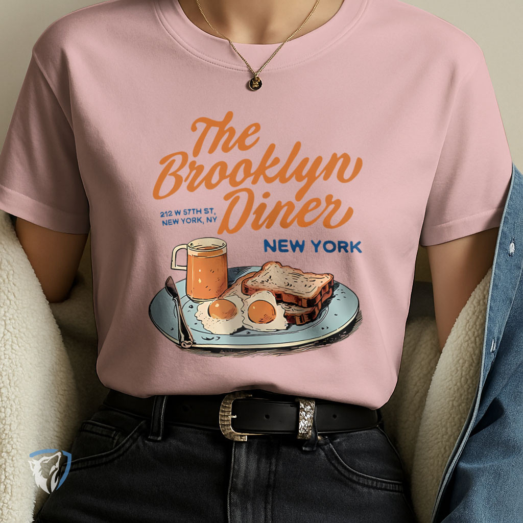 T-Shirt Retro Estampada | Brooklyn Diner New York Breakfast Style