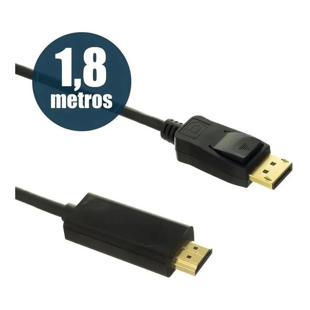 Cabo Adaptador Conversor Displayport Para Hdmi 1.8m em Oferta na Shopee