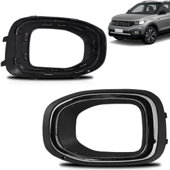Grade Moldura Milha T-Cross 2019 2020 2021 2022 2023 Cinza Com Aro