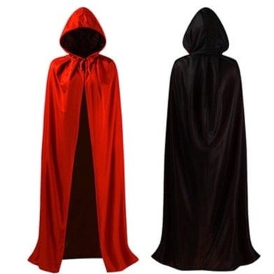 Capa De Bruxa Vampiro Drácula Halloween/ Carnaval e capa da morte Dupla C/capuz adulto/infantil