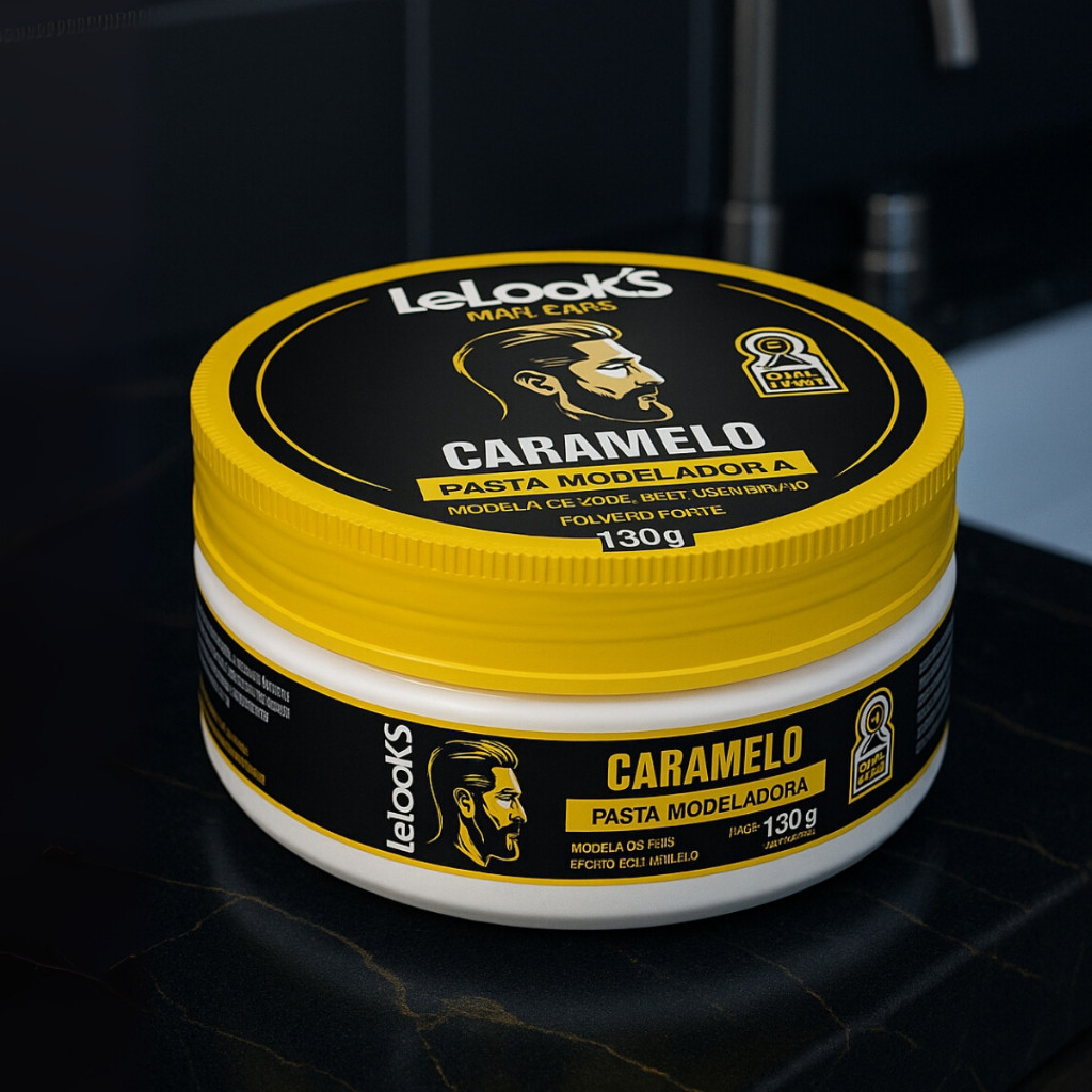 Pasta Modeladora Lelook’s Caramelo 130g – Estilo e Fixação Forte Masculina em Oferta na Shopee