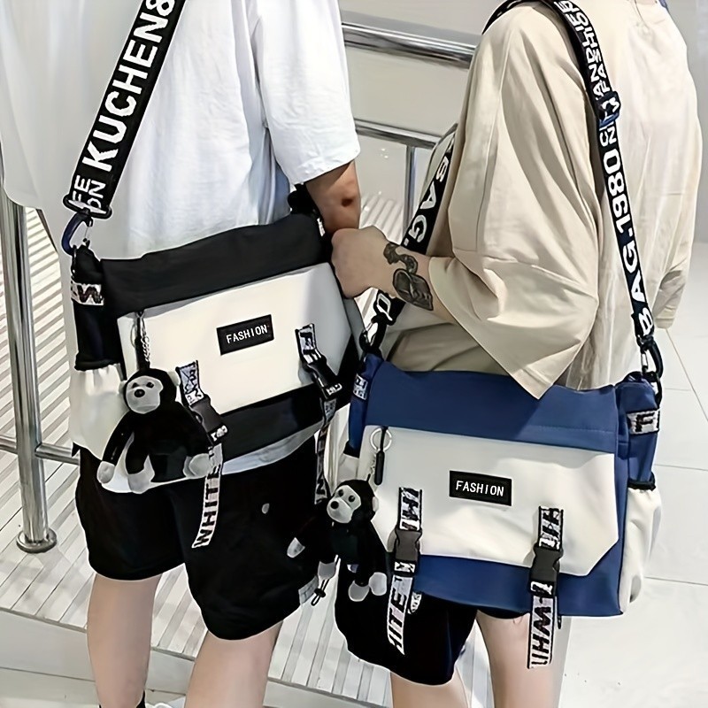 Detalhes do Bolsa Tiracolo Workwear Unissex | Tendência 2025 – Grande Capacidade & Estilo Casual