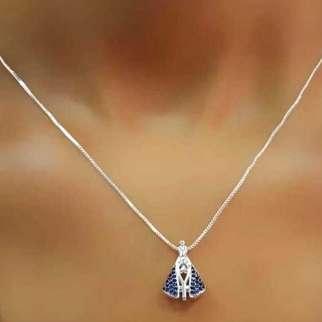 Colar Nossa Senhora Aparecida Santinha Folheado Ouro 18k Prata 925 em Oferta na Shopee