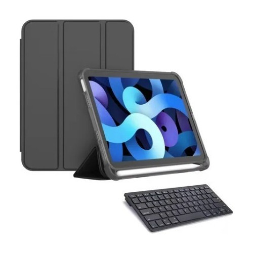 Capa Smart C/ Teclado + Caneta Para P/ iPad Air 5 Ger 2022