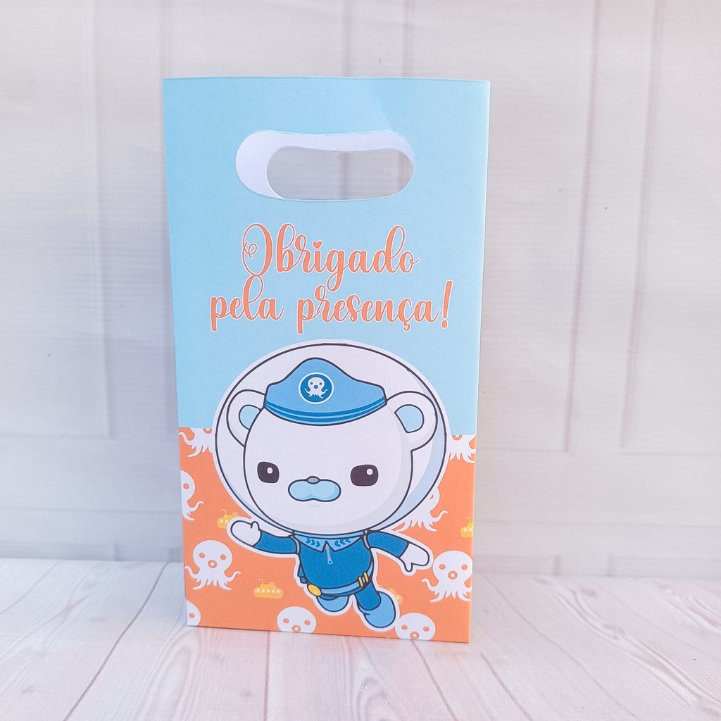 Sacolinhas OCTONAUTAS - Sacola para lembrancinha de aniversário infantil - Pegue e Monte