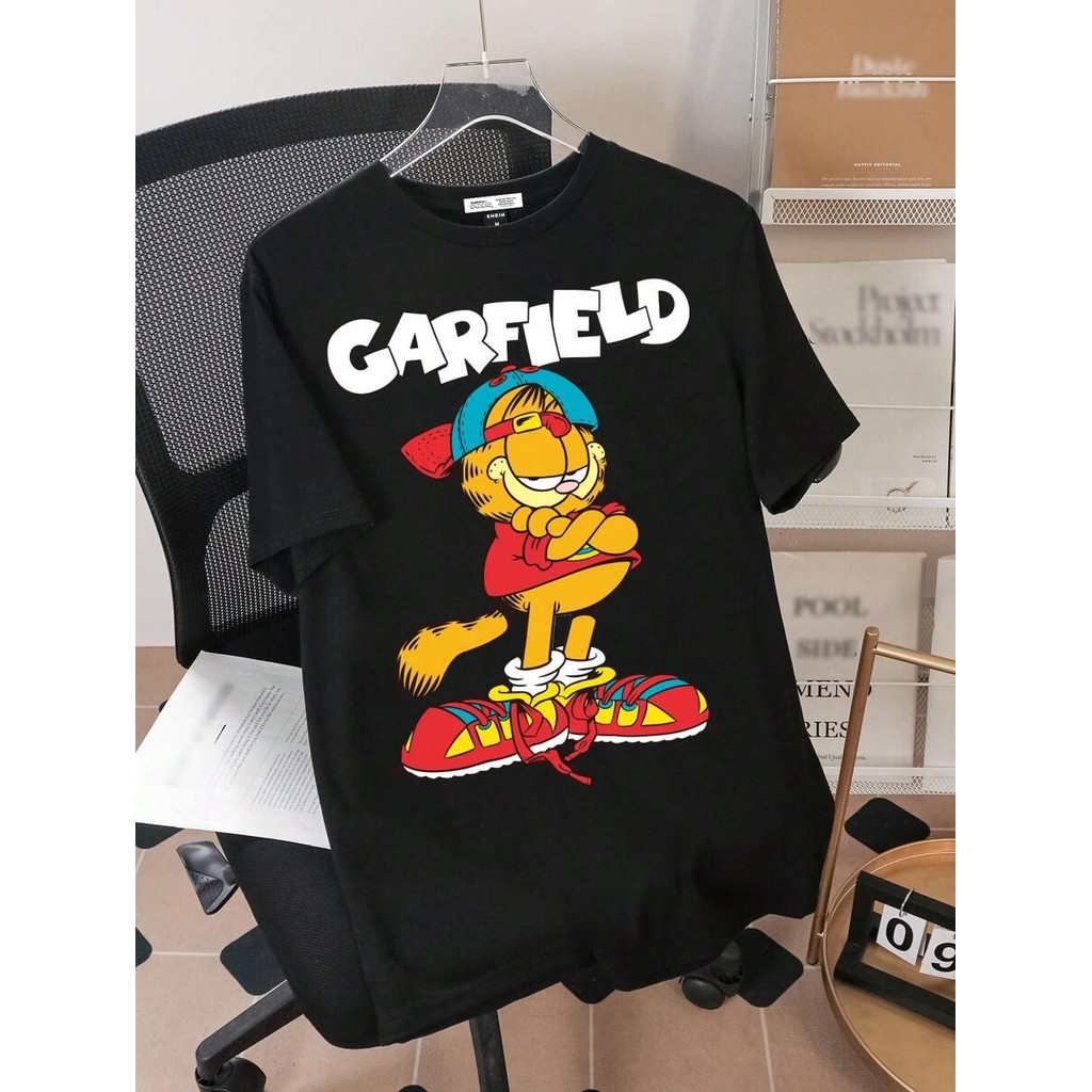 Camiseta Garfield Estampada | T-Shirt Unissex Personagem Clássico Street