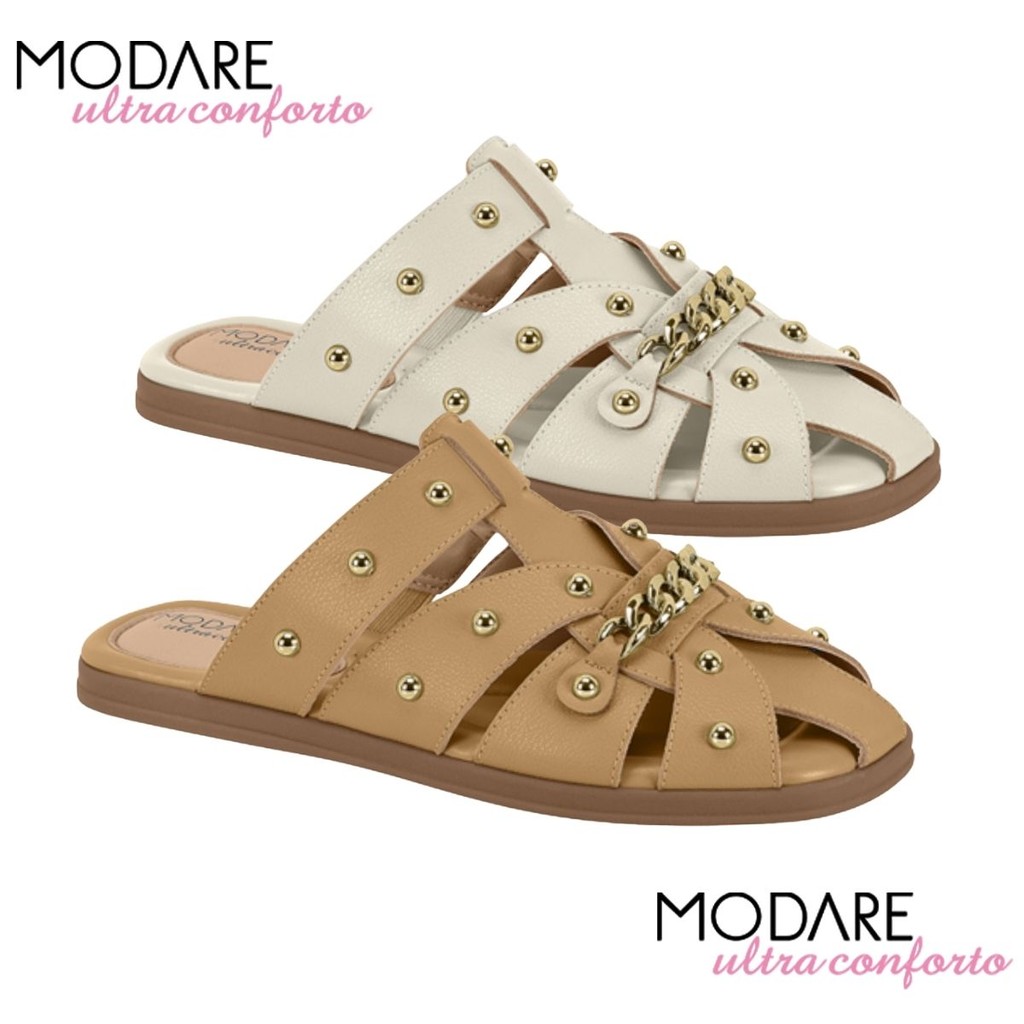 Clog Tamanco Feminino Modare Confortavel Esporão Fascite Metais Ref: 7212.105