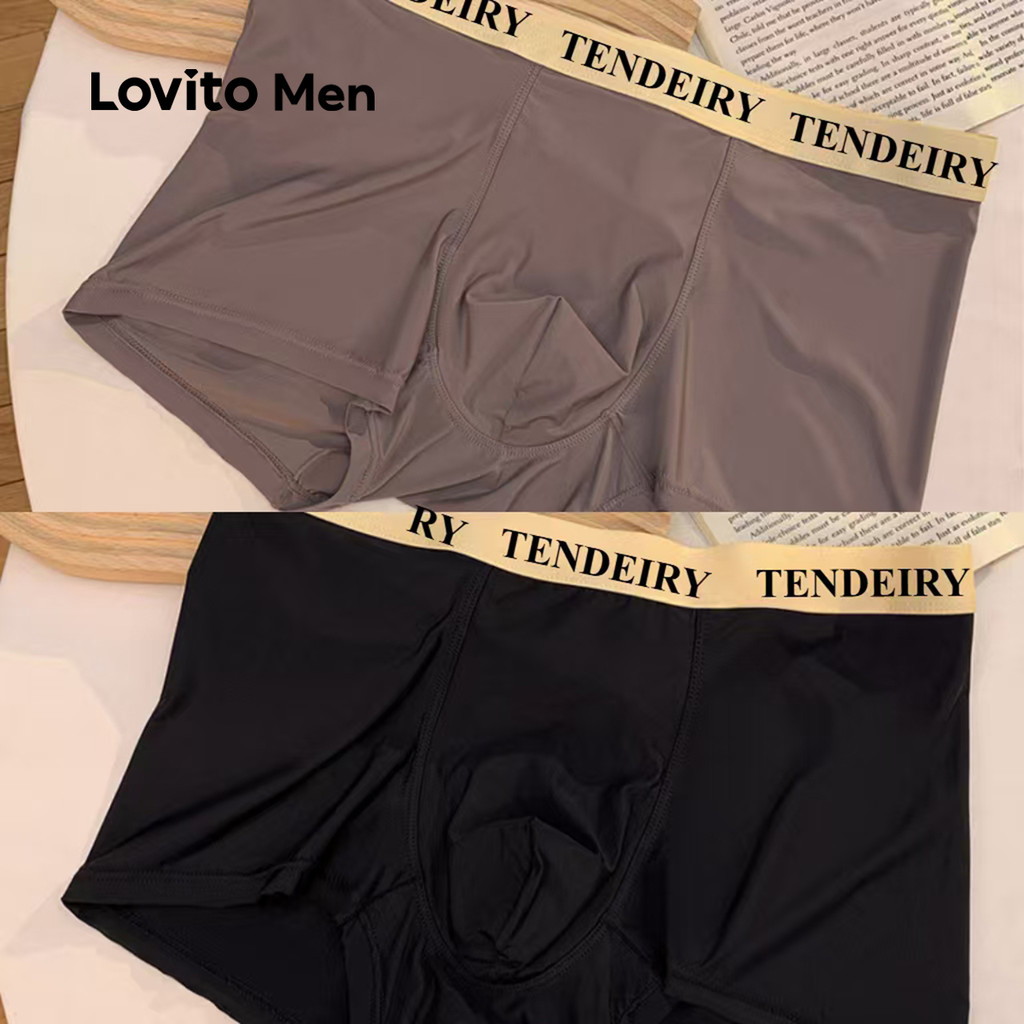 Lovito Roupas Íntimas Todas as estações para Homens LSCS21A23 em Oferta na Shopee