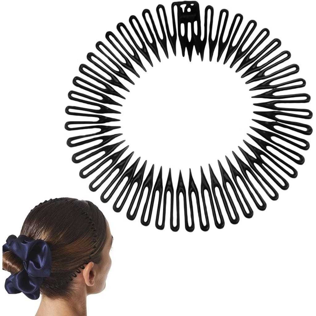 KIT 2 Unidades Tiara Bell Com Strass Na Ponta Preta Para Cabelo/Grampo de Pente de Cabelo