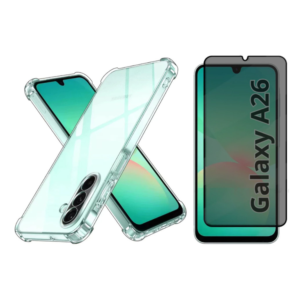 Capa Capinha Anti Impacto Para Galaxy A26 5G + Película 3D Privacidade em Oferta na Shopee