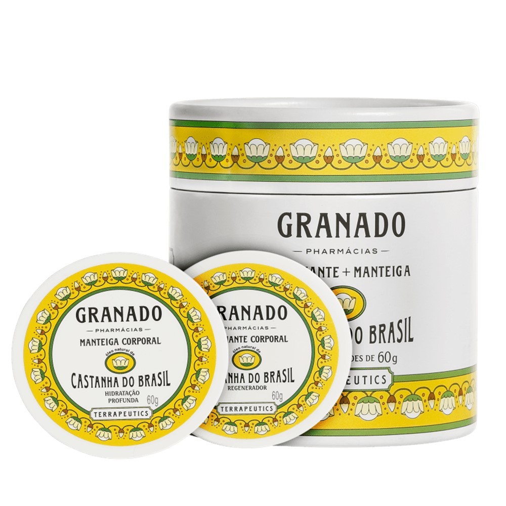 Kit Esfoliante e Manteiga Corporal Hidratação 60g Castanha do Brasil Granado Terrapeutics