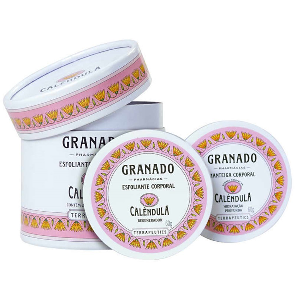 Kit Esfoliante e Manteiga Corporal Hidratação 60g Calêndula Granado Terrapeutics