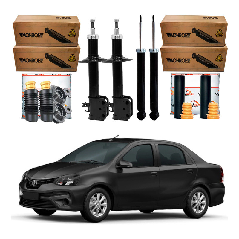 Amortecedor Dianteiro Traseiro, Etios Sedan 1.5 2017 A 2021 em Oferta na Shopee