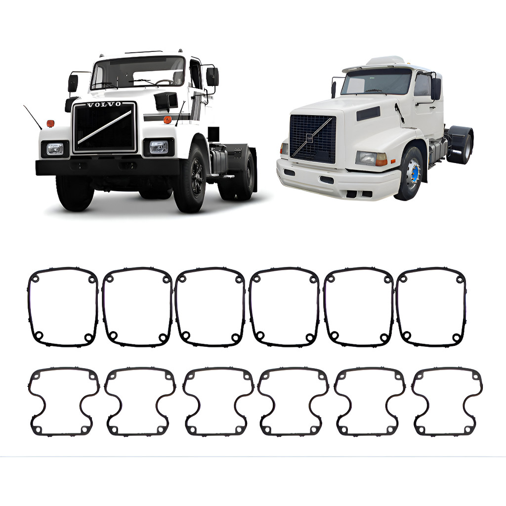 Kit Junta Tampa Válvula Superior E Inferior  Volvo N10 Nl10 Volvo - N10 Nl10 B58e B58 B10m