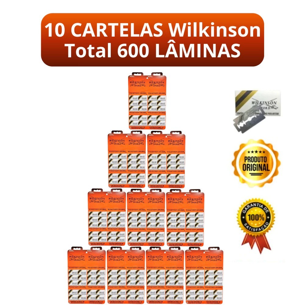 Cartela lâmina Wilkson - 20x3 lâminas (60 lâminas) - Escolha a Quantidade