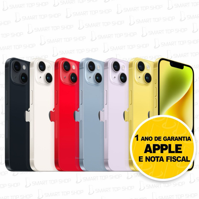 Celular iPhone 14 128GB Dual E-SIM Original Novo Lacrado com Garantia Apple de 1 ano