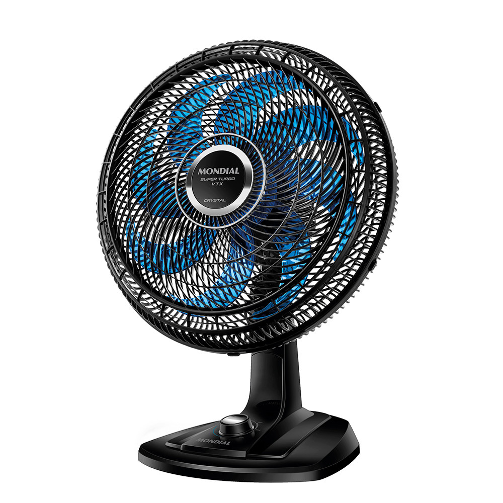 Ventilador de Mesa Mondial 40cm Super Turbo 8 Pás Vtx-40-crystal Preto/Azul em Oferta na Shopee