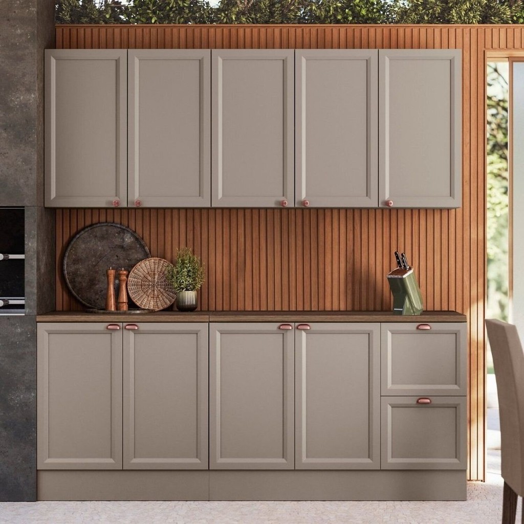 Cozinha Modulada Completa 4 Peças 9 Portas 2 Gavetas Unna em Oferta na Shopee