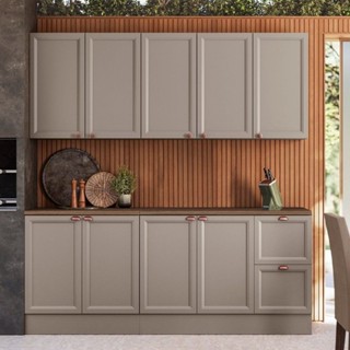 Cozinha Modulada Completa 4 Peças 9 Portas 2 Gavetas Unna em Oferta na Shopee