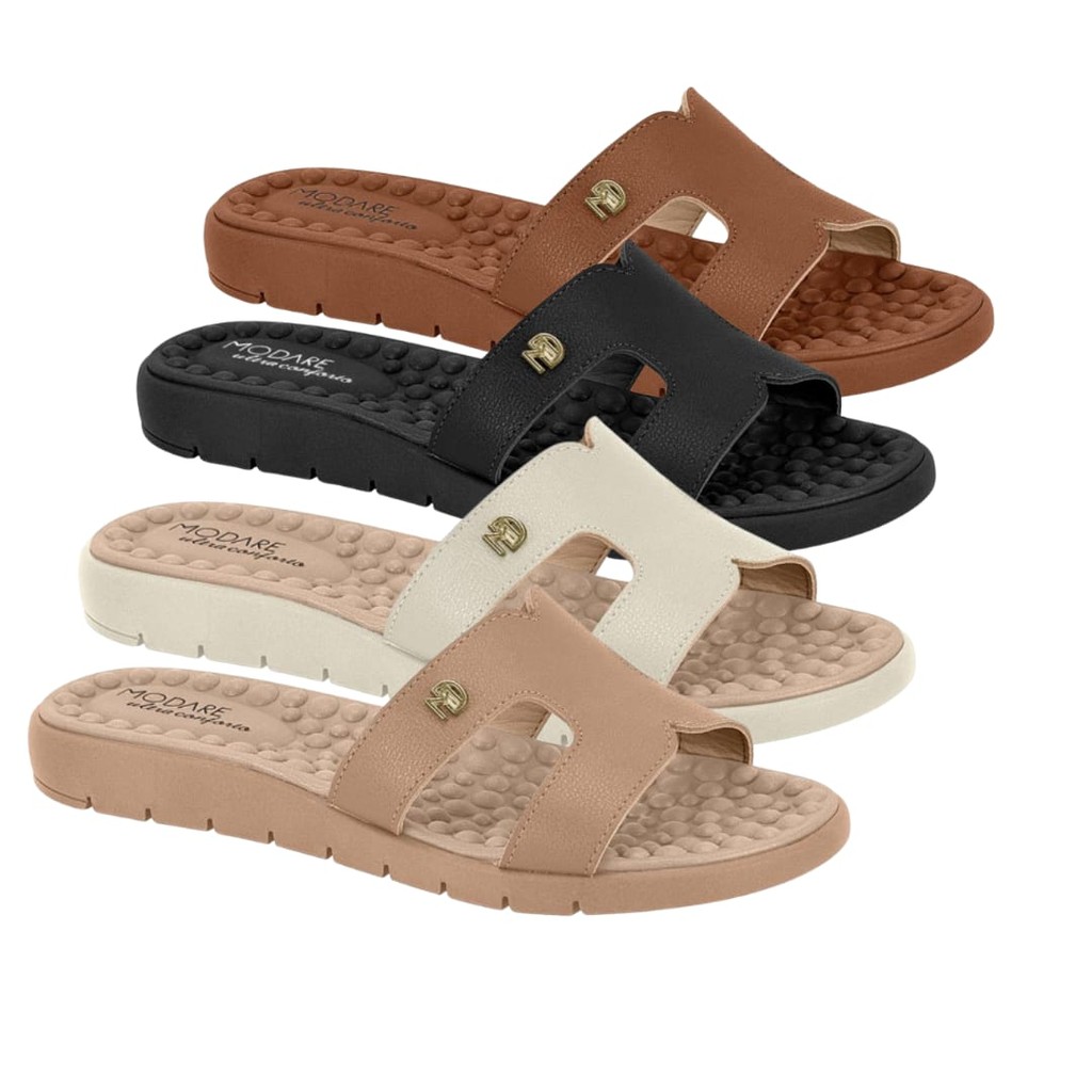 Chinelo Rasteira  Slide Tira H Ultraconforto Modare Feminino 87162330