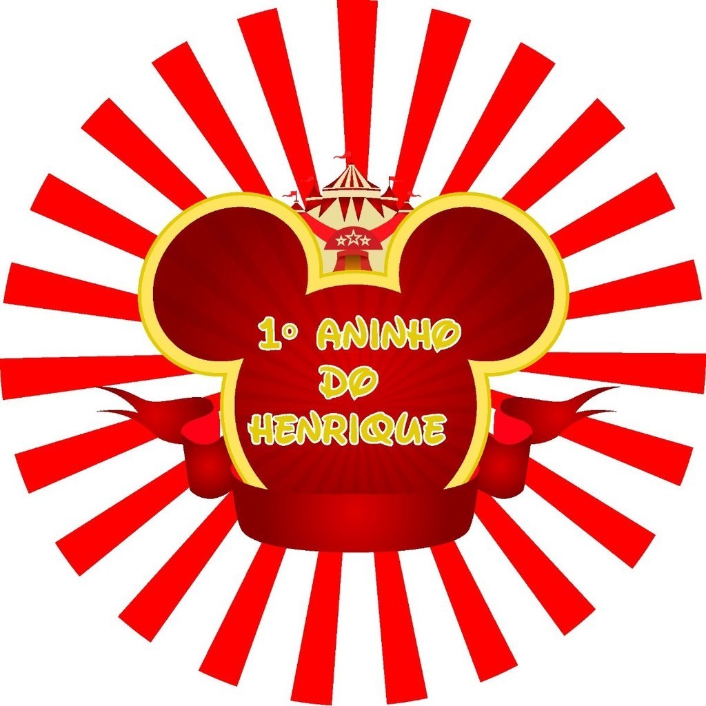 Tapete Em Lona Mickey Circo 2,50 X 2,50 Banner, Envio 48h