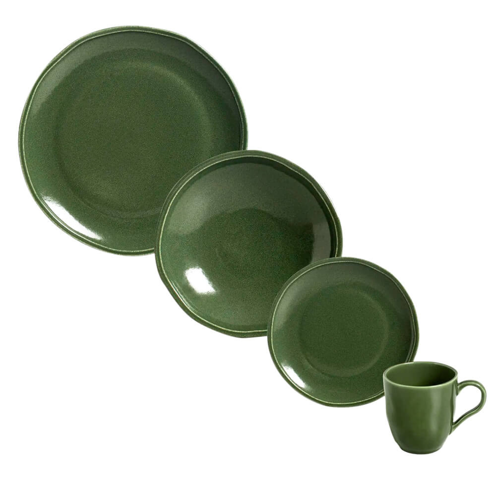 Aparelho de Jantar Cerâmica Stoneware Daily Calm 16 peças Porto Brasil em Oferta na Shopee