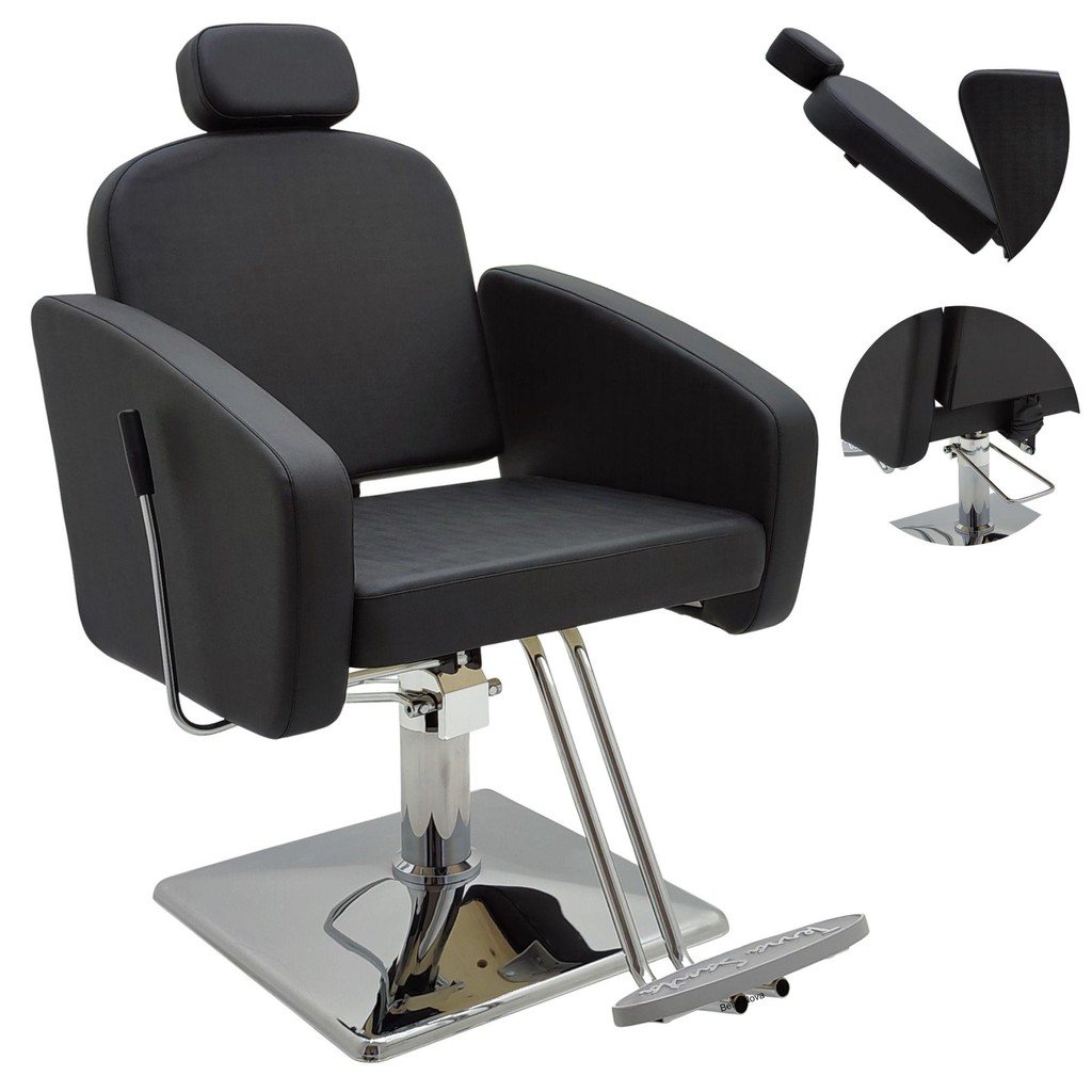 Cadeira Barbearia Poltrona Salão De Beleza Atena Reclinavel