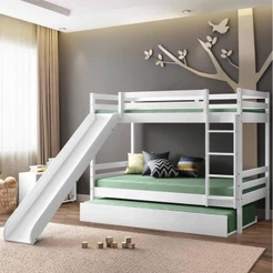 Treliche Teen Play com Escorregador Casatema MadeiraOriginals Branco Branco