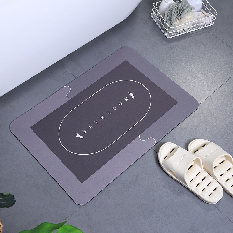 Tapete absorvente para banheiro, tapete para pés doméstico, secagem rápida, macio, antiderrapante