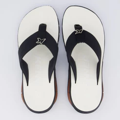 Chinelo Kenner Orak Branco e Preto