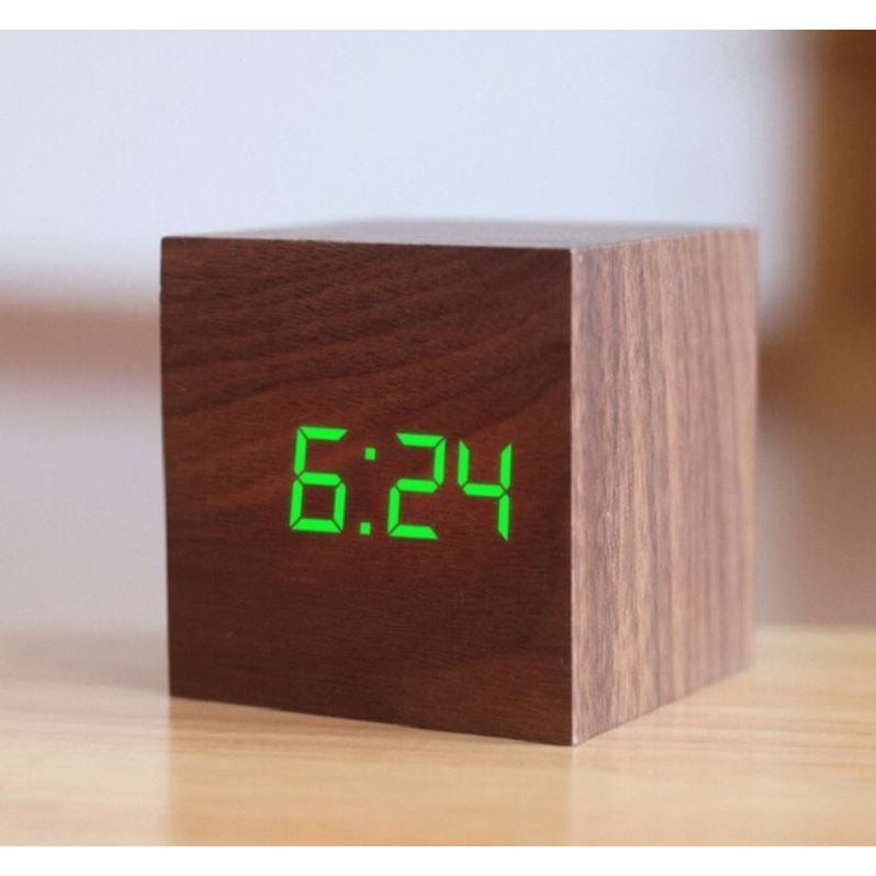 Relogio Despertador Digital Cubo Led Mesa Sound Control