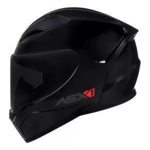 Capacete ASX City Solid Preto e Grafite Brilhante