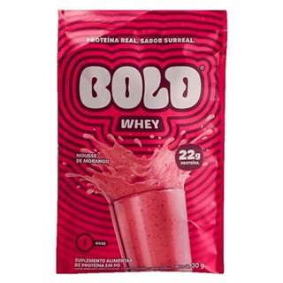 Bold Whey - 1 Sachê 30g Mousse de Morango - Bold em Oferta na Shopee