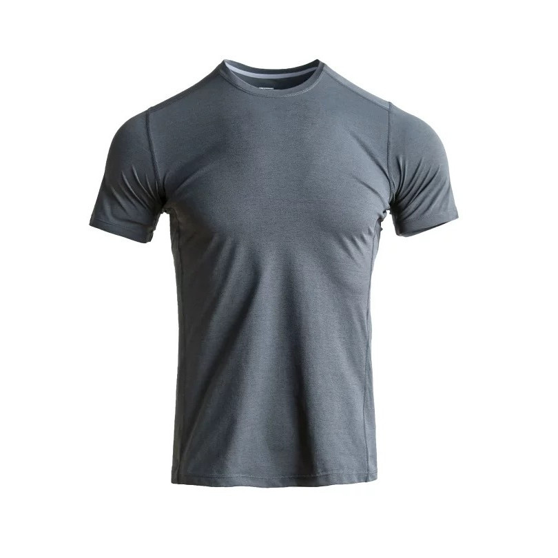 Tecido Sorona!Camiseta masculina elástica de longa duração, absorvente de suor, respirável