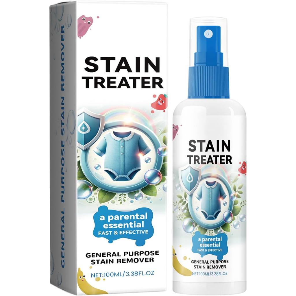 Baby Clothes Stain Remover, Fabric Laundry Cleaner, Spot s Solution, Gentle on Cotton and Linen Oil Food Grease Lifting
