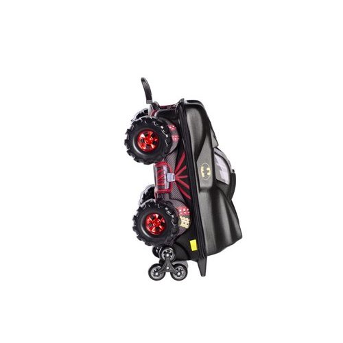 Mala Infantil Design 3D Batmovel Resistente Rodinhas Giratorias Alca Telescopica Viagens Passeios Preta