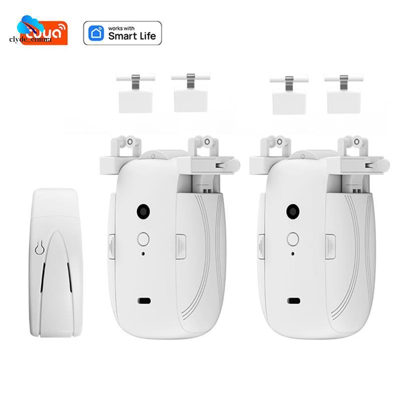 Dual TUYA Smart WiFi Cortinas Robô T/U-Rail Tracks Abridor De Cortina Automático Controle Remoto Motor Vida Inteligente