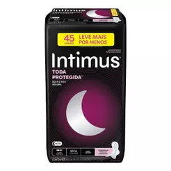 Absorvente Intimus Gel Noturno Seca com Abas - Embalagem com 45 Unidades