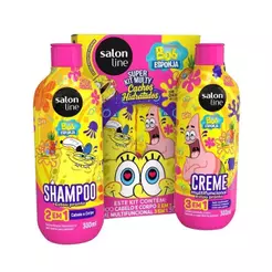 Shampoo + Condicionador Salon Line Kids Creme Multifuncional Bob Esponja 300ml
