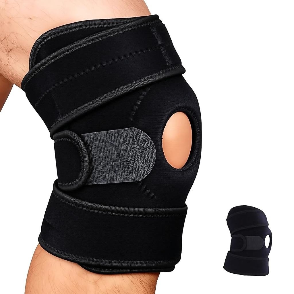 Joelheira YIBLBOX para Mulheres e Homens com Estabilizadores Laterais, Suporte para Dor no Joelho, ACL, MCL, Artrite, Al