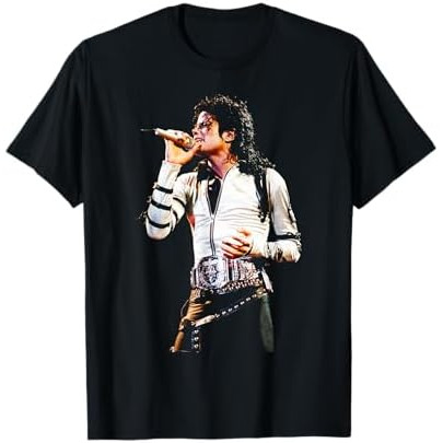 Camiseta Masculina Feminina Oversized Estampa Michael Jackson Cantor Show T-shirt Streetwear Camiseta Preta Moda Urbana