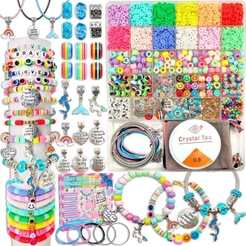 Kit 20000 unidades Miçangas Maleta Bolsa para Montar Pulseiras - Lilás