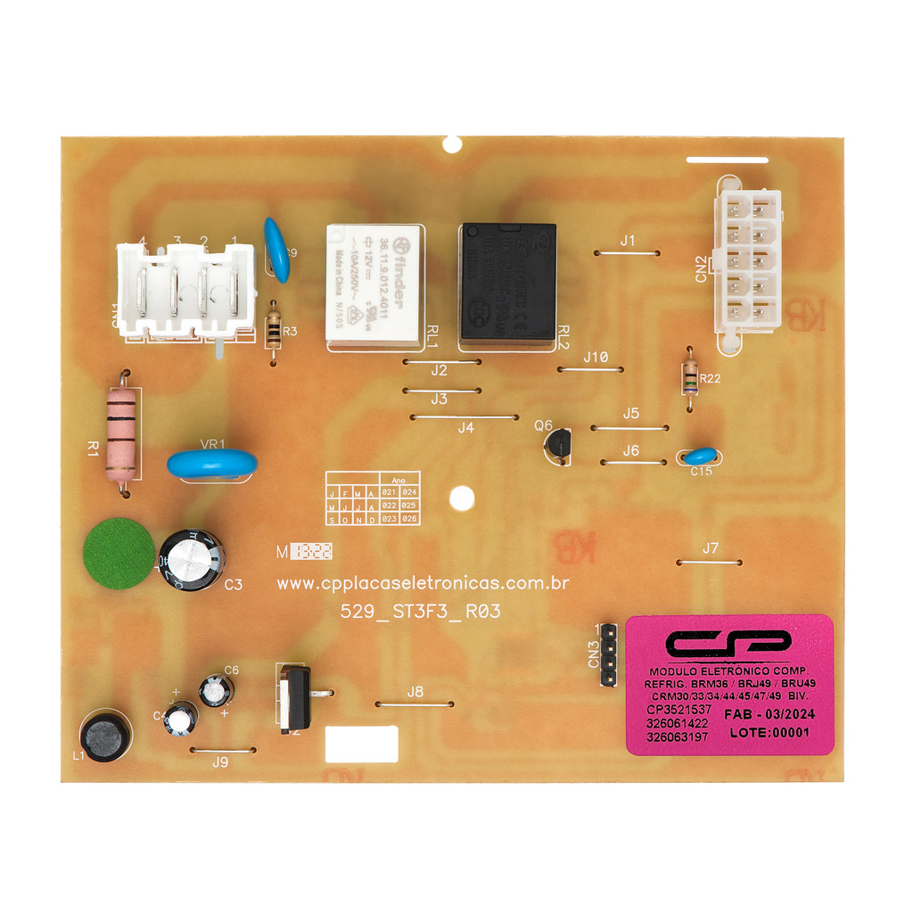 PLACA POTENCIA COMPATÍVEL LAVADORA CONSUL/BRASTEMP BRM 36D CP BIVOLT 3521537 326061422 326063197 326034909