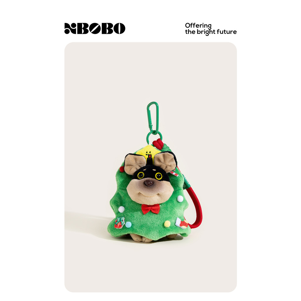 XBOBO Criativo Natal Abelha Cão Boneca de Pelúcia Mochila Enfeites Casal Presentes Requintado Bolsa Pingente Chaveiro