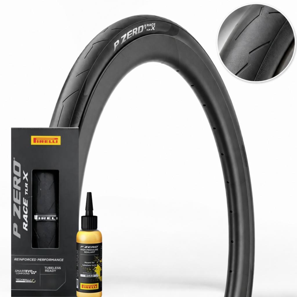 Pneu P Zero 700x30c Race X Tlr Selante Contra Furos Kevlar Bike Speed Evo Corrida